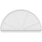 Ekena Millwork Half Round 4 Spoke Architectural Grade PVC Combination Pediment, 86"W x 49-3/4"H x 2-3/4"P PEDPC086X500HRO04 - alternate 2